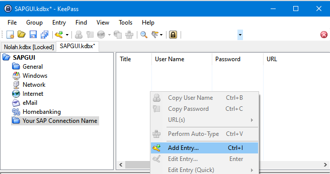 SAP GUI: Login to SAP GUI automatically with KeePass application – SAP Zero to Hero